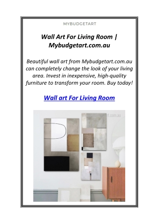 Wall Art For Living Room | Mybudgetart.com.au