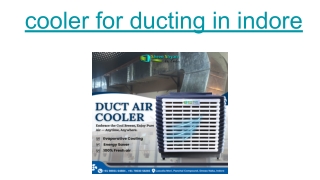 cooler for ducting in indore