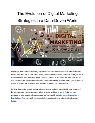 The Evolution of Digital Marketing Strategies in a Data-Driven World
