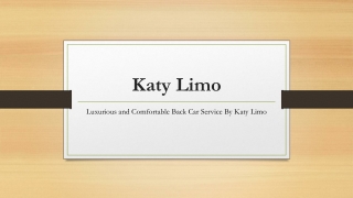 Luxurious and Comfortable Back Car Service By Katy Limo