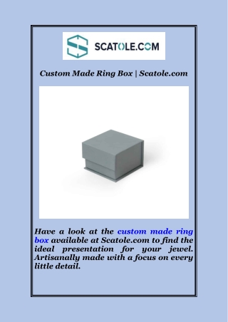 Custom Made Ring Box | Scatole.com