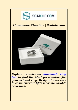 Handmade Ring Box | Scatole.com
