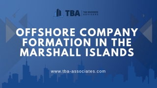 Offshore Company Formation in the Marshall Islands
