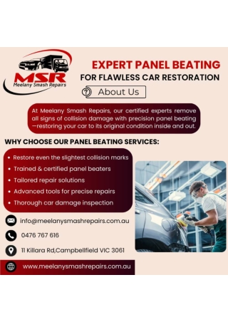Restore Your Car with Expert Panel Beating Service at Meelany Smash Repairs