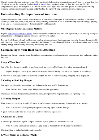 Is It Time for a New Roof? Signs You Shouldn't Ignore