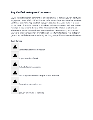 Buy Verified Instagram Comments (USA, UK,) – 100% Full Access & Trusted Seller