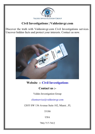 Civil Investigations   Valdesinvgr.com