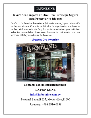 Invertir en Lingotes de Oro Una Estrategia Segura para Preservar tu Riqueza