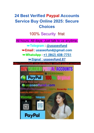 24 Best Verified Paypal Accounts Service Buy Online 2025_ Secure Choices