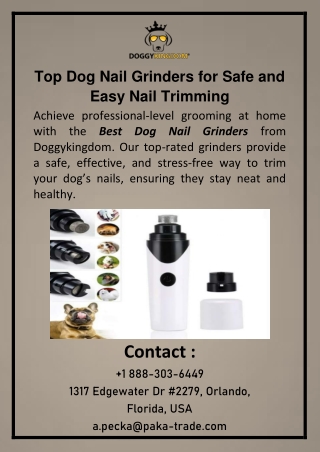 Top Dog Nail Grinders for Safe and Easy Nail Trimming (1)