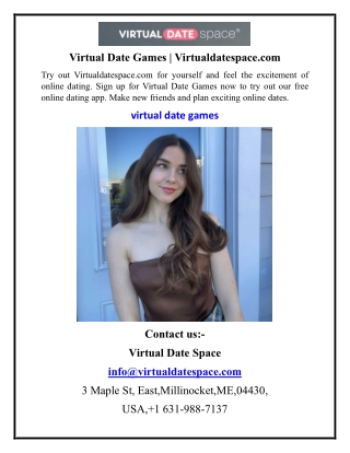 Virtual Date Games  Virtualdatespace.com