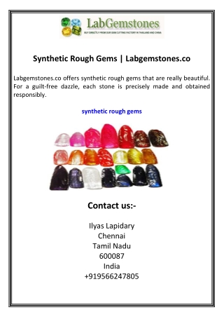 Synthetic Rough Gems  Labgemstones.co