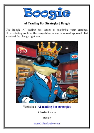 Ai Trading Bot Strategies   Boogie