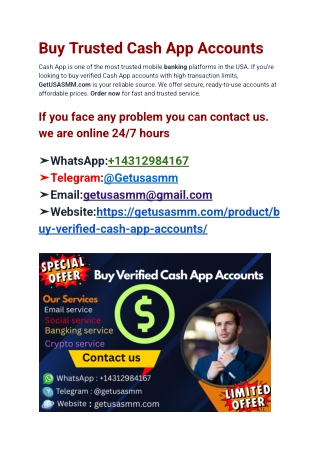 Buy Trusted Cash App Accounts – Instant & Secure