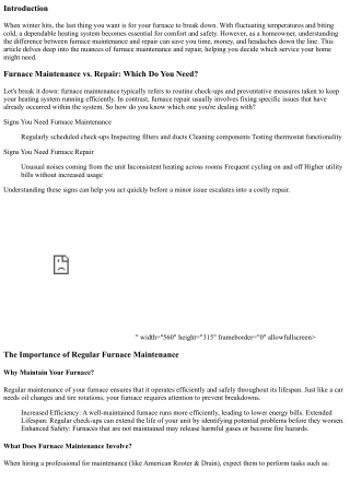 Furnace Maintenance vs. Repair: Which Do You Need?