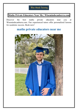 Maths Private Educators Near Me | Wisemindscanberra.com