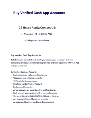 Best Website To Buy Verified Cash App Accounts - 2025-USA