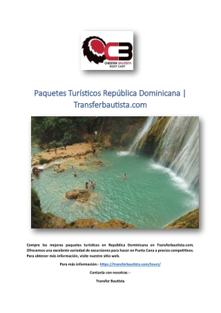 Paquetes Turísticos República Dominicana | Transferbautista.com