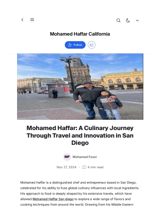 Mohamed Haffar’s Ultimate San Diego Travel Guide