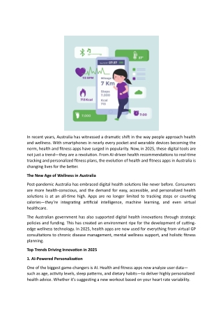 Health And Fitness App Development