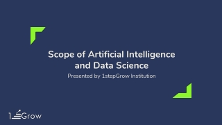 Scope of Artificial Intelligence and Data Science