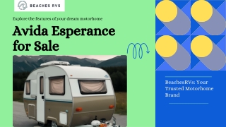 Find Your Dream Avida Esperance Motorhome for Sale in NSW