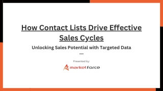 How Contact Lists Drive Effective Sales Cycles Across Every Touchpoint