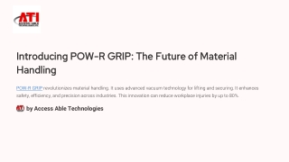 Introducing POW-R GRIP: The Future of Material Handling