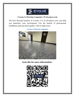 Corona Ca Flooring Companies  Evolveepoxy