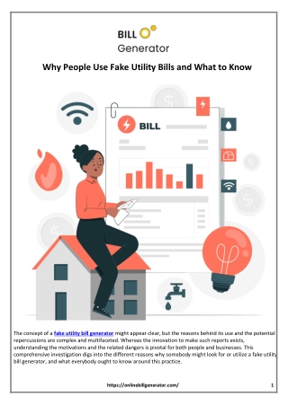 Why People Use Fake Utility Bills and What to Know