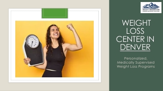 Best Weight Loss Center in Denver