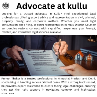 Advocate at kullu
