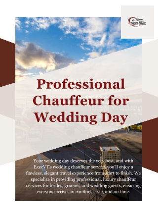 Wedding Chauffeur Service | Luxury Transport for Your Special Day