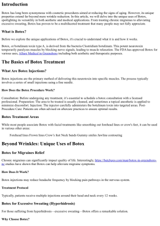 Beyond Wrinkles: Unique Uses of Botox You May Not Have Considered