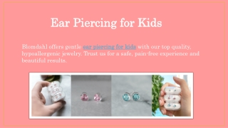 Medical Earrings for Babies