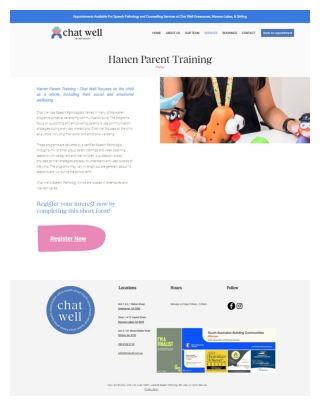 Hanen Parent Training | Chat Well Allied Health