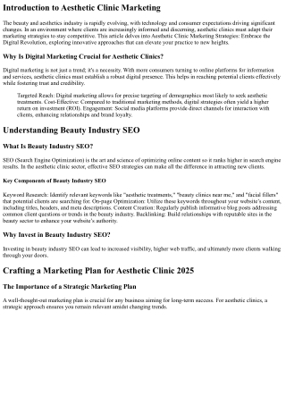 Aesthetic Clinic Marketing Strategies: Embrace the Digital Revolution