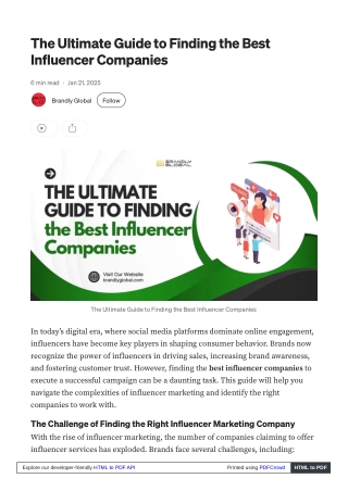 The Ultimate Guide to Finding the Best Influencer Companies