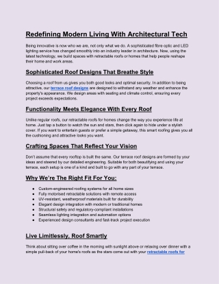 Redefining Modern Living With Architectural Tech