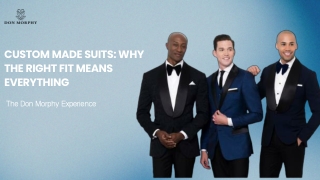 Custom Made Suits: Why the Right Fit Means Everything