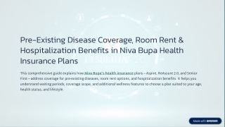 Niva Bupa Aspire, ReAssure 2.0 & Senior First Plan Benefits Explained