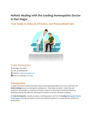 Holistic Healing with the Leading Homeopathic Doctor in Hari Nagar (1)