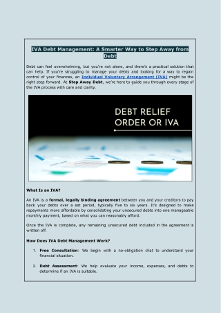IVA Debt Management: A Smarter Way to Step Away from Debt