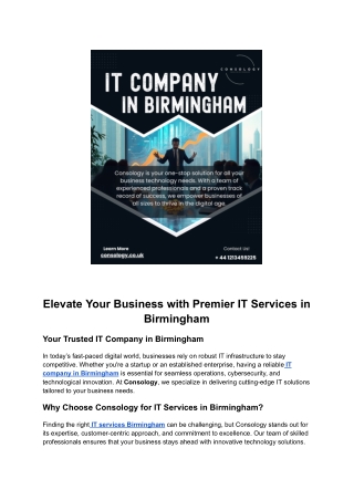 IT Company in Birmingham