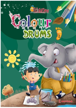 Colour Drums – Colouring Book for LKG Kids | Fun Art & Drawing Activities | Elegant Publishers