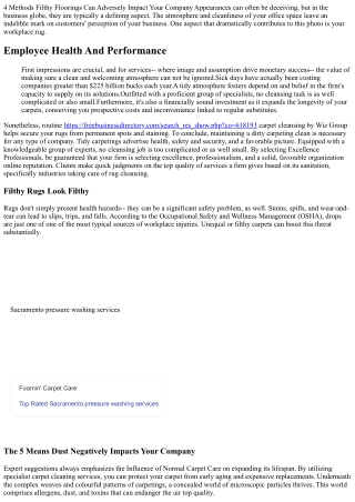 4 Ways Filthy Floorings Can Adversely Affect Your Business