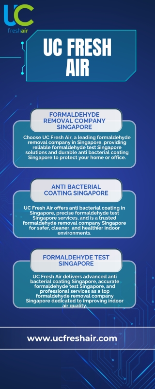 UC Fresh Air Formaldehyde Removal Company and anti bacterial coating singapore
