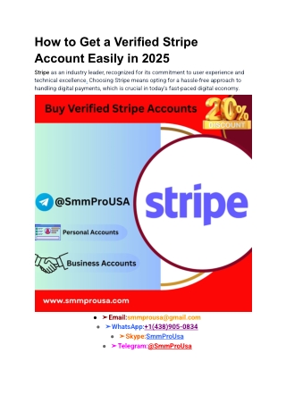 How to Get Started with a Verified Stripe Account