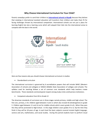 international schools in Riyadh