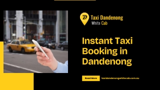 Instant Taxi Booking in Dandenong